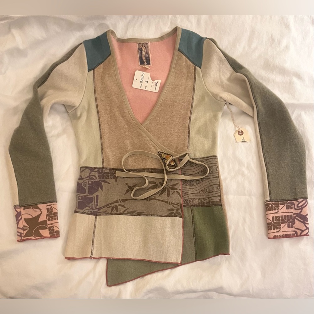 Rare Aniye Patchwork Wrap Sweater